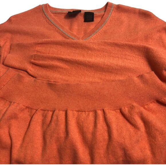 Joseph A Banks Orange Cashmere Blend Sweater - Picture 4 of 5